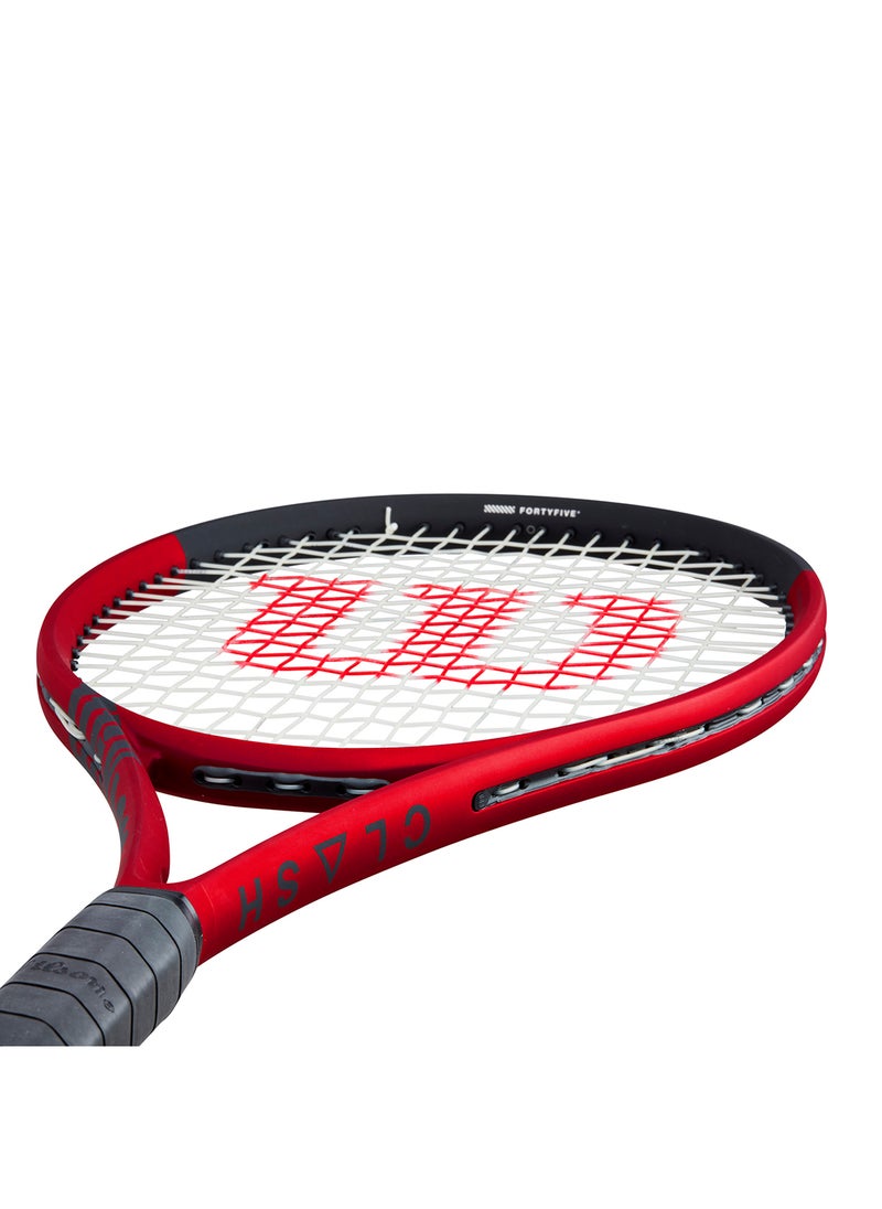 Clash 100Ul V2 Tennis Racket, 16X19, Adults, Intermediate/ Advanced - Red/ Black