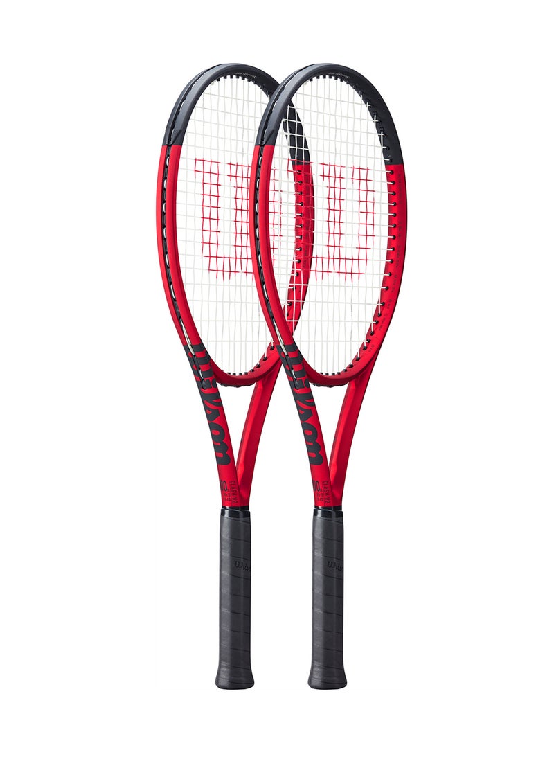 Clash 100Ul V2 Tennis Racket, 16X19, Adults, Intermediate/ Advanced - Red/ Black