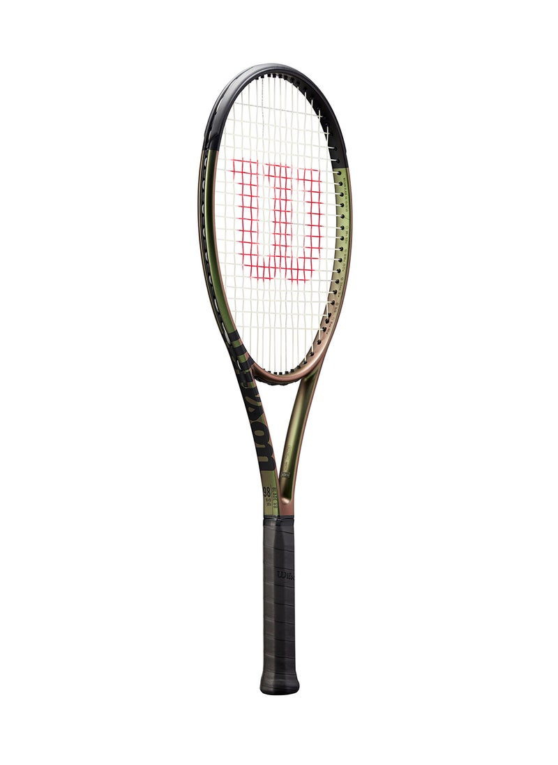 Blade 98 (16X19) V8 Tennis Racket, 16x19, Adults, Intermediate/ Advanced - Green/ Bronze/ Black