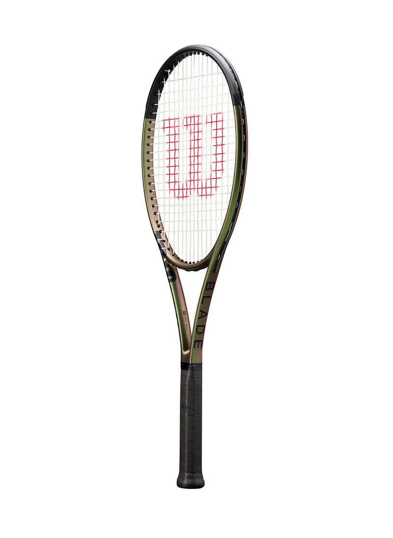 Blade 98 (16X19) V8 Tennis Racket, 16x19, Adults, Intermediate/ Advanced - Green/ Bronze/ Black