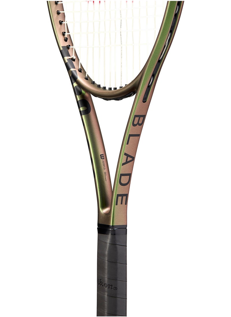 Blade 98 (16X19) V8 Tennis Racket, 16x19, Adults, Intermediate/ Advanced - Green/ Bronze/ Black