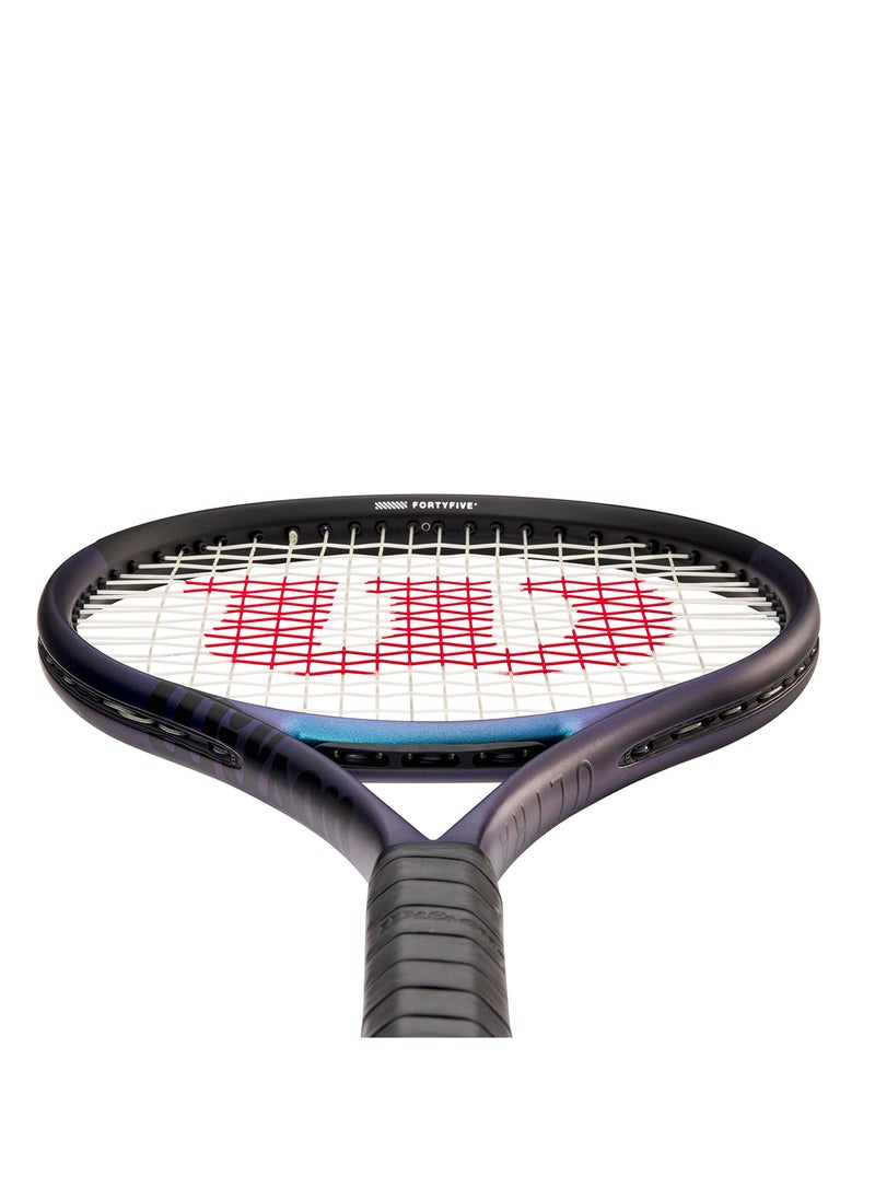 Ultra 100 V4 Tennis Racket, Head 100, 16X19, Adults, Intermediate/ Advanced - Black/ Blue/ Purple