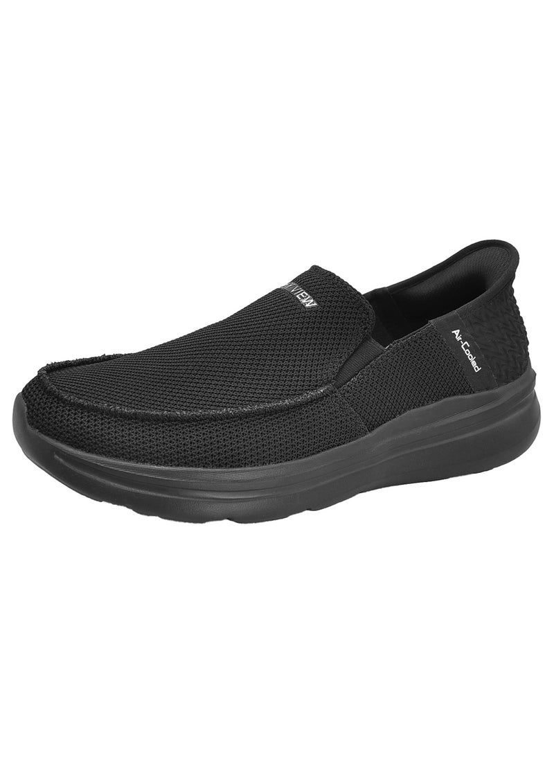 Men's Slip-ins Loafer Smooth Step Hands Free Shoes Flats Comfortable And Light-Weight Slip On Walking Shoes For Men