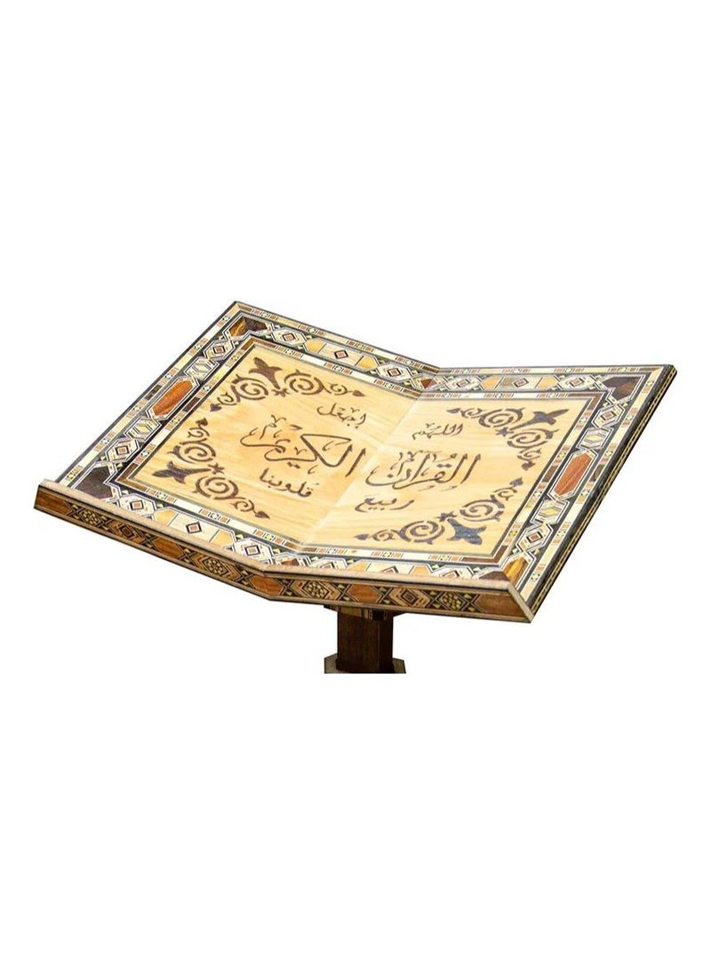 The Jawaami Quran holder stand made of Damascene mosaic wood, Large Size