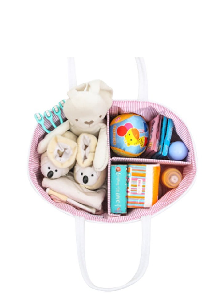 Bumble & Bird - Cotton Rope Diaper Caddy - Pink