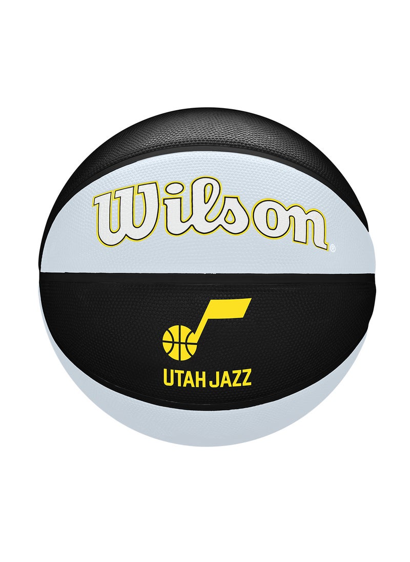 NBA Team Tribute Basketball Utah Jazz - Size 7 for +12 years old and Adults - Black/ Grey