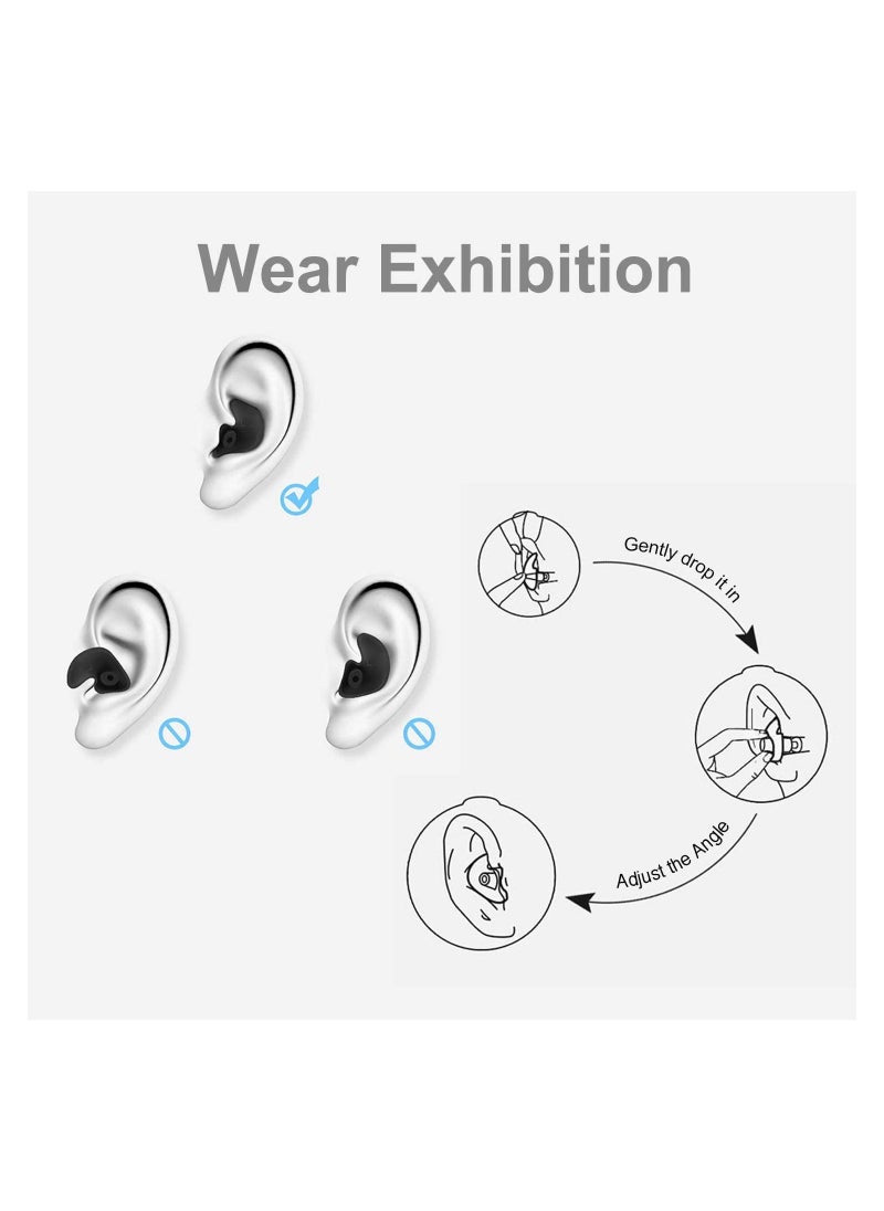 3 Pairs Swimming Ear Plugs Professional Waterproof Reusable Silicone Earplugs for Showering Surfing Snorkeling and Other Adults Water Sports Kids