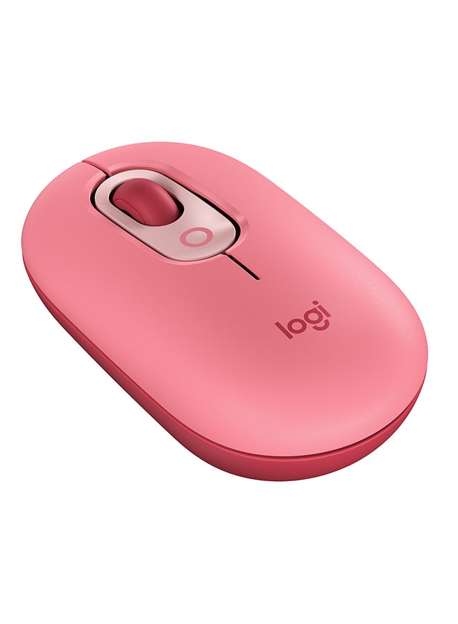 POP Mouse, Wireless Mouse With Customisable Emojis, SilentTouch Technology, Precision/Speed Scroll, Compact Design, Bluetooth, USB, Multi-Device, OS Compatible Pink