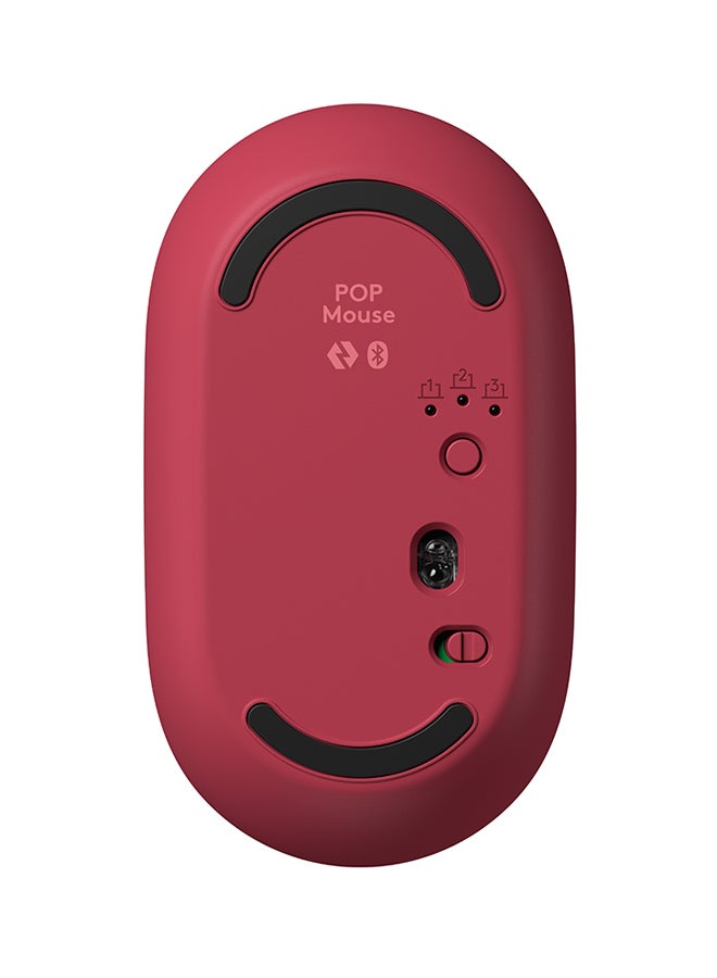 POP Mouse, Wireless Mouse With Customisable Emojis, SilentTouch Technology, Precision/Speed Scroll, Compact Design, Bluetooth, USB, Multi-Device, OS Compatible Pink