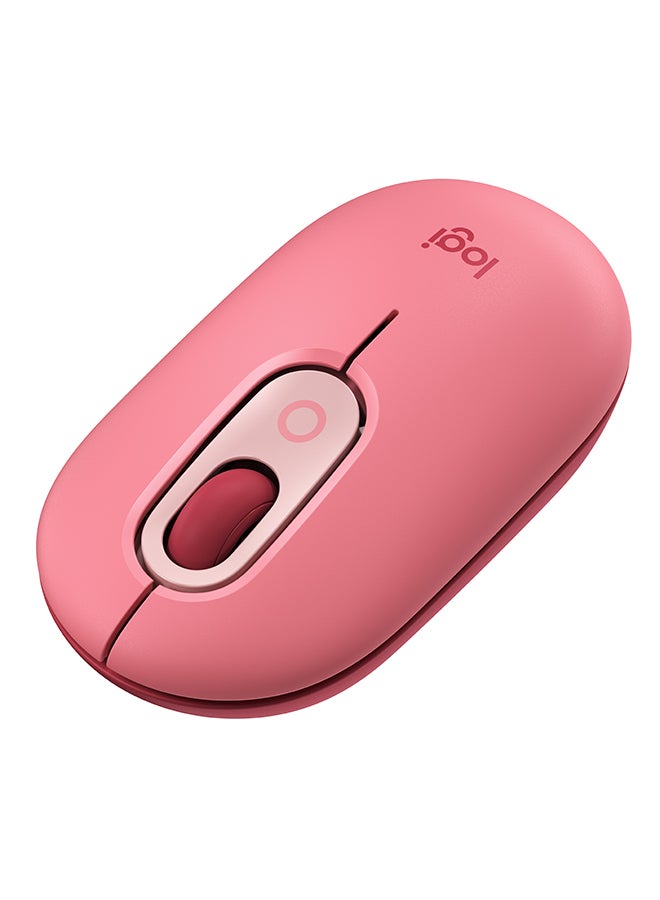 POP Mouse, Wireless Mouse With Customisable Emojis, SilentTouch Technology, Precision/Speed Scroll, Compact Design, Bluetooth, USB, Multi-Device, OS Compatible Pink