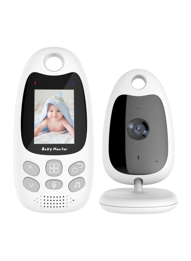 Wireless Baby Monitor Digital Camera Video Monitor for Kids with 2.0 Inch LCD Screen Room Temperature Detection Two-Way Talk Auto Night Vision Built-in Music Multi-Language Alarm Clock Setting