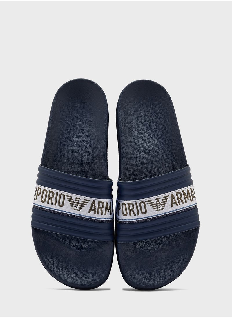 Logo One Strap Flip Flops