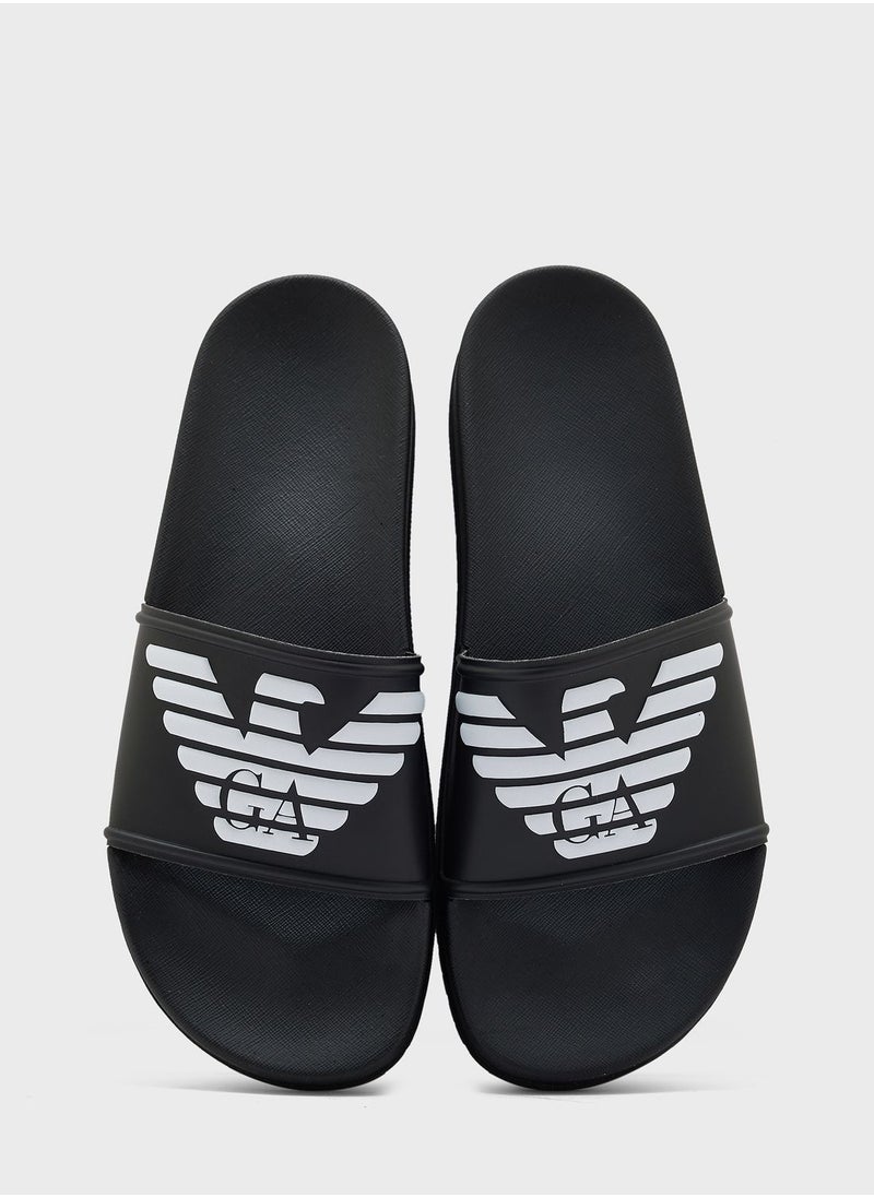 Logo One Strap Flip Flops