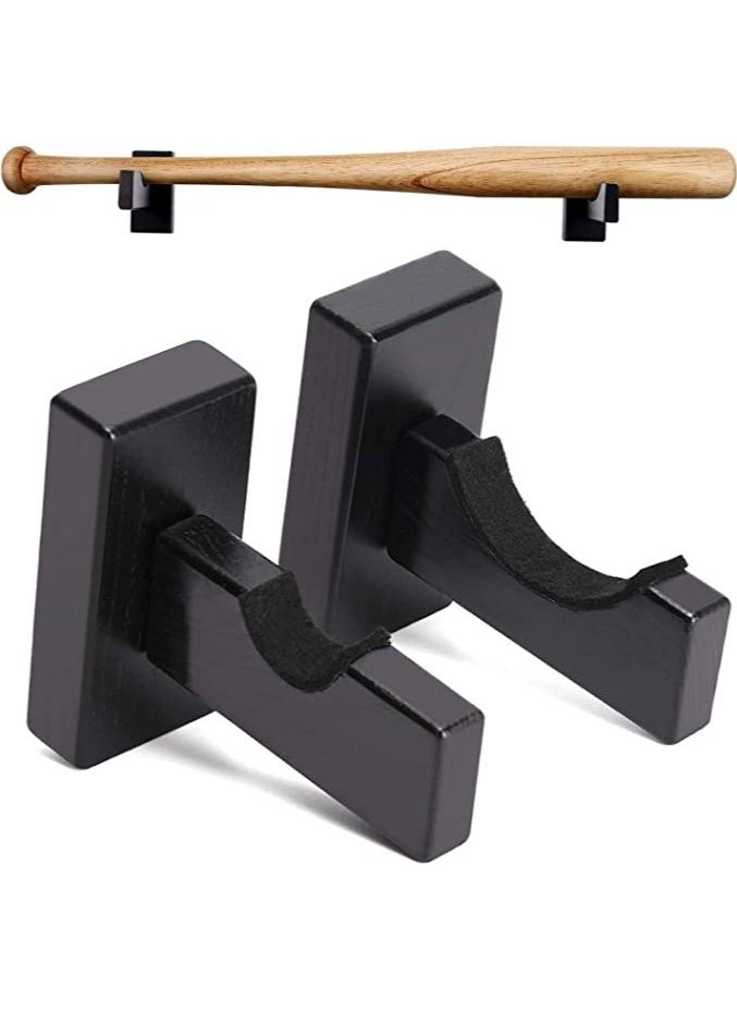 Baseball Bat Display Stand 2PCS Baseball Bat Display Case Sturdy Baseball Bat Stand Baseball Bat Display Holder Baseball Bat Horizontal Rack Baseball Bat Bracket Holder (Solid Wood Wood Grain)