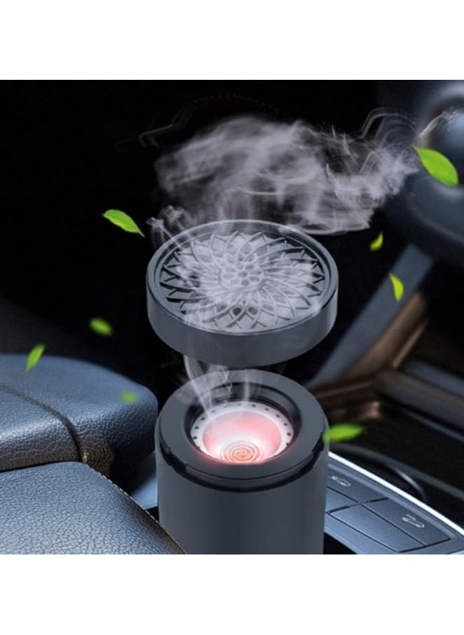 Electronic Bakhoor Burner,Rechargeable Aroma Diffuser,Portable Incense Burner, Car Incense burner Electric Arabic Incense Holder (Black)