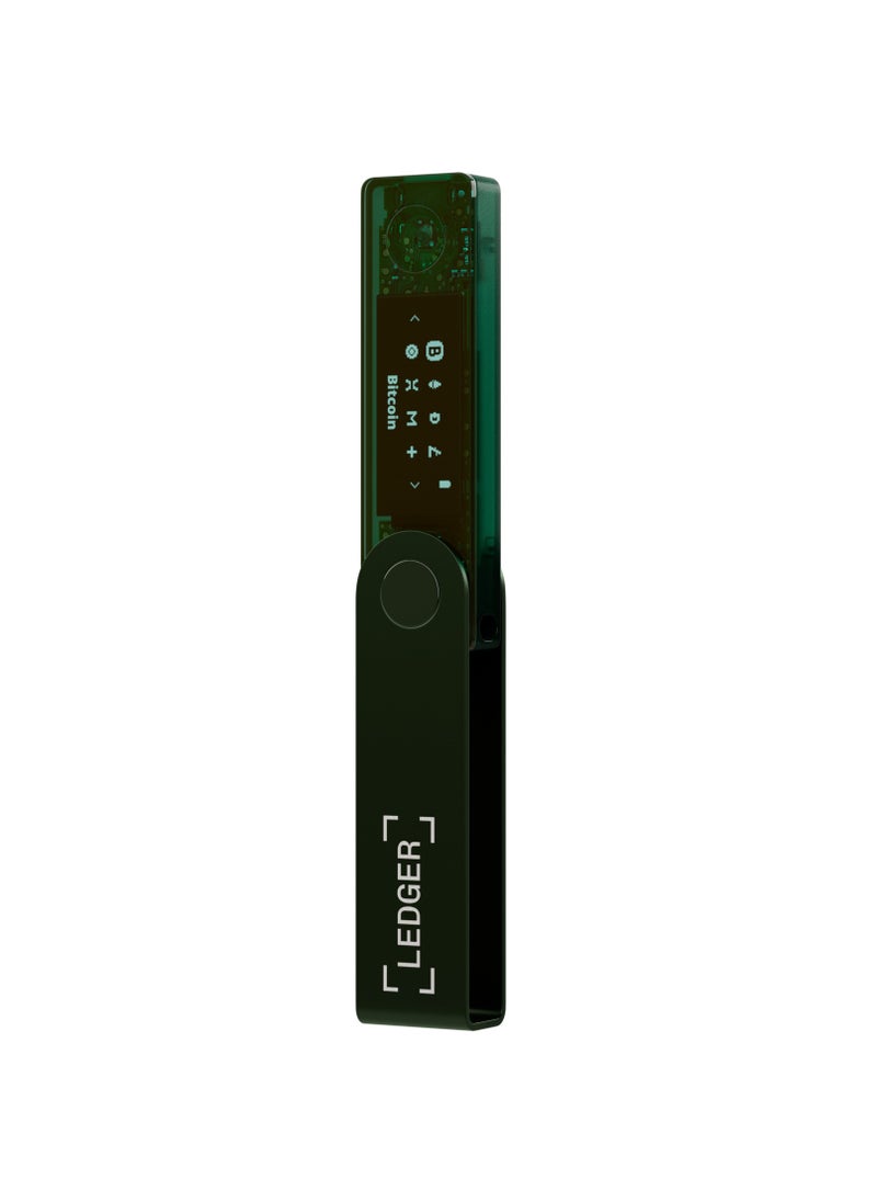 Nano X Hardware Wallet | Safest Crypto & NFT Cold Storage, Big Screen + Wireless Bluetooth & Type-C Connectivity, 5000+ Coins Supported, for iOS & Android, MacOS & Windows - Emerald Green