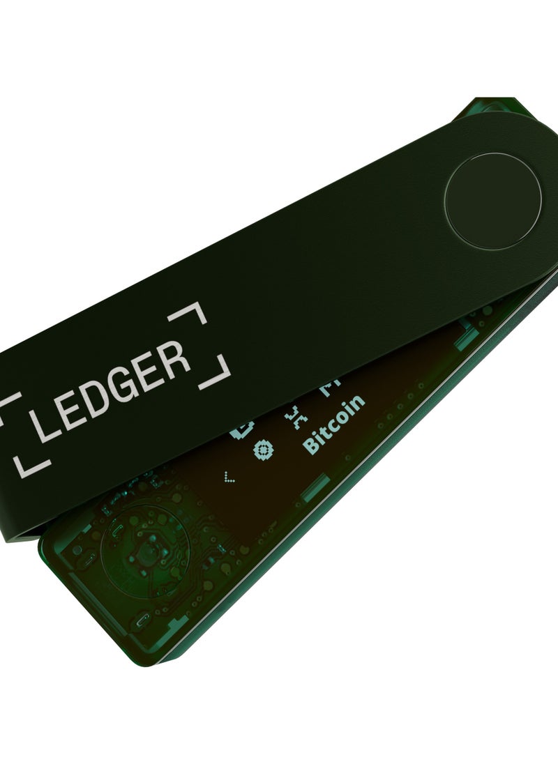 Nano X Hardware Wallet | Safest Crypto & NFT Cold Storage, Big Screen + Wireless Bluetooth & Type-C Connectivity, 5000+ Coins Supported, for iOS & Android, MacOS & Windows - Emerald Green