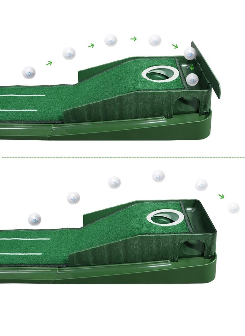 Putting Green Indoor Set, Long Putting Mat with Auto Ball Return, Suitable for Home and Office, Perfect Gift for Men