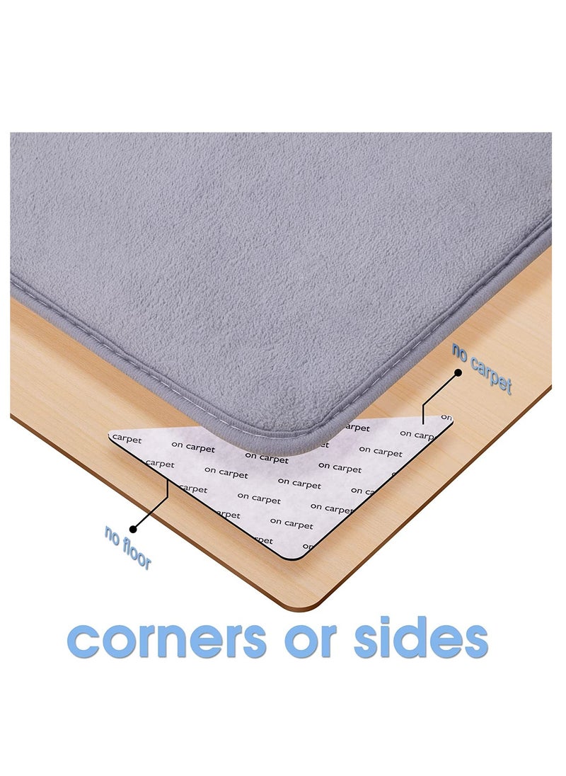 12Pcs Non Slip Rug Grippers, Rug Pads Grippers, Rug Tape Anti Slip Carpet Pads Rug Corner Gripper for Hardwood Floors/Tile/Mats/Keep Area Rugs Flat and Easily Peel Off (Black)