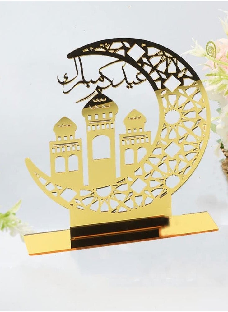Acrylic Eid Mubarak Ornament – Islamic Decor for Ramadan and Eid Al-Fitr Celebrations