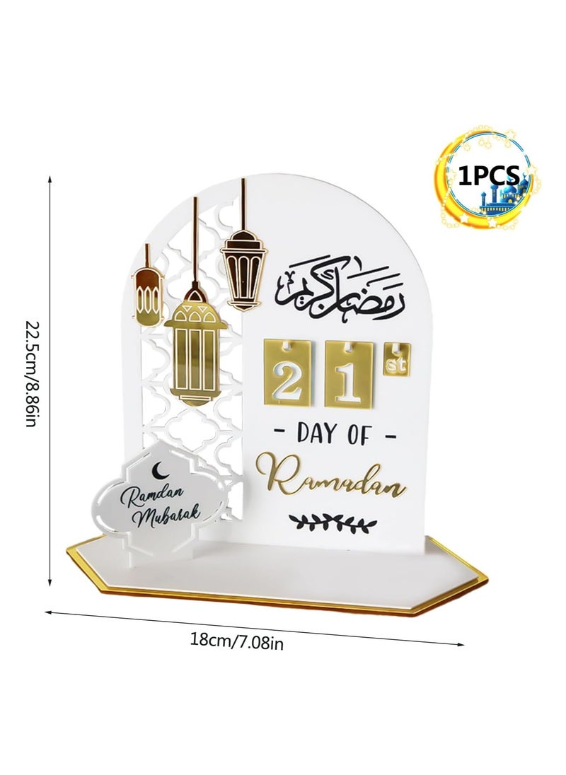 Ramadan Advent Calendar - Countdown Calendar for Ramadan and Eid Mubarak Table Decoration for Home and Children