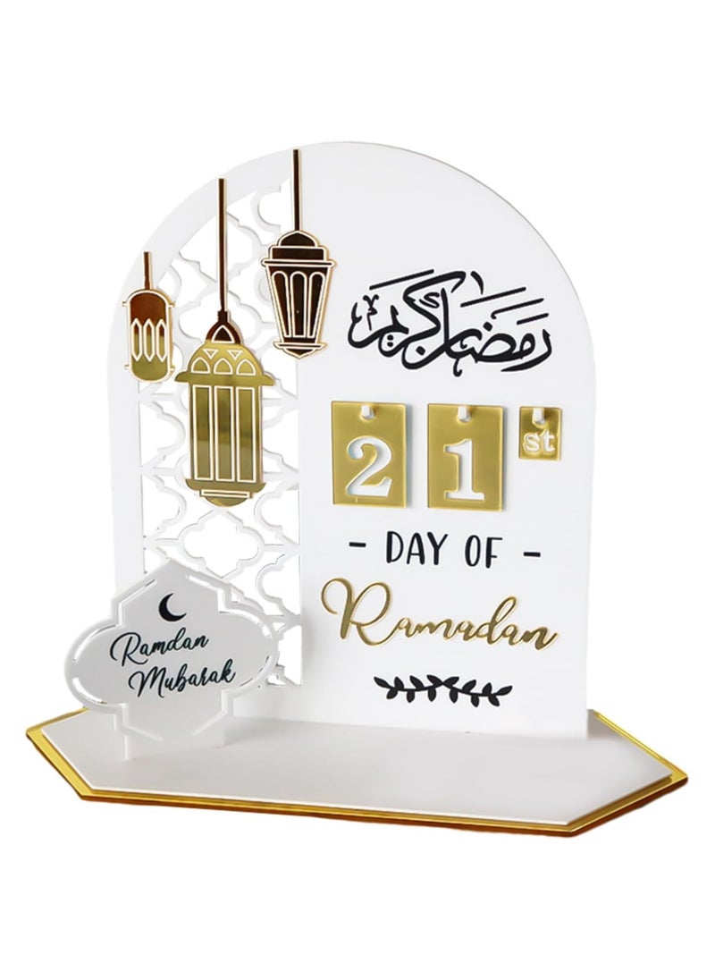 Ramadan Advent Calendar - Countdown Calendar for Ramadan and Eid Mubarak Table Decoration for Home and Children