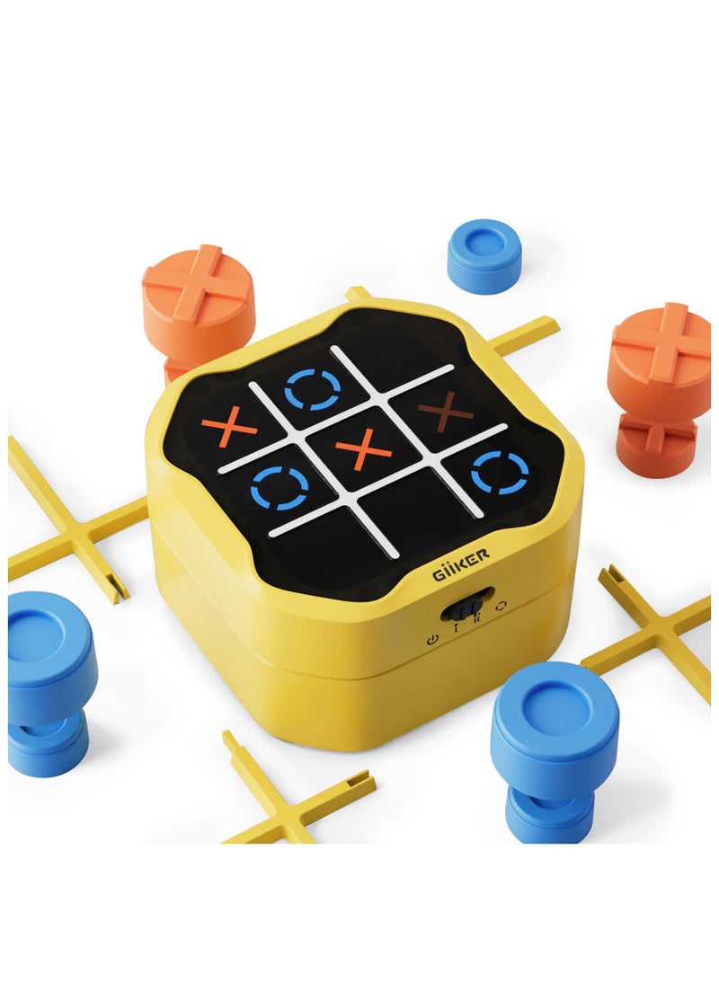 GiiKER Tic Tac Toe Bolt Board Game, 3-in-1 Portable Travel Handheld Puzzle Game Console for Memory Growth, Fidget Toys Brain Games for Kids and Adults, Birthday Gifts Family Game Night for All Ages