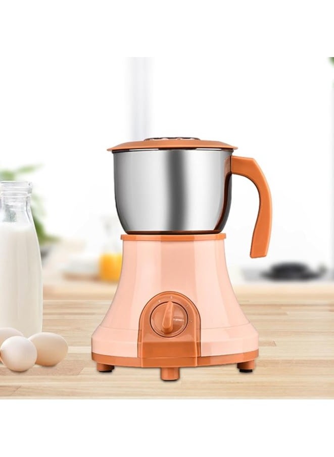 Electric Grain Grinder Portable Food Processer Spice Grinder for Indoor Outdoor 500 ML