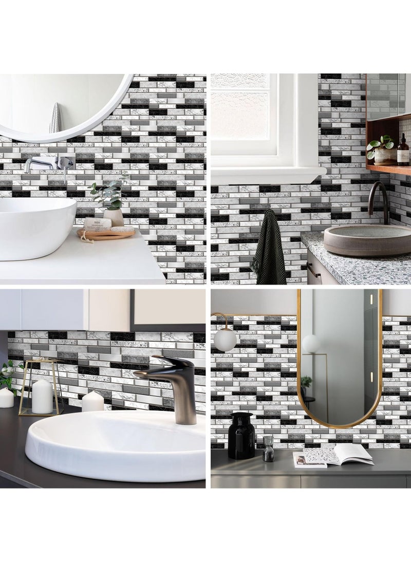 12 Sheets Tile Stickers for Bathroom, Self Adhesive Wall Tiles Waterproof Stick on Tile, Wall Tile Transfers Sticker for Home Decor, Peel & Stick self-Adhesive splashback