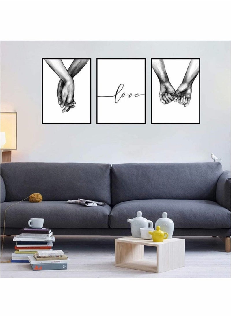 Wall Art Canvas Painting, Abstract Prints Neutral Wall Art Decor, Simple Fashion Art Line Drawing Decor for Home Living Room Bedroom Office 40 x 50 CM, Unframed 3 Pcs