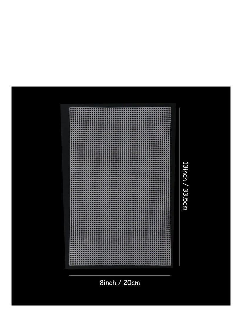 Plastic Mesh Canvas Sheets, 6 Pcs Clear Plastic Canvas Sheets, Big Size Clear Needlepoint Embroidery, Blank Canvas Sheets for Embroidery Projects, Acrylic Yarn Crafting, Knit Crochet Projects