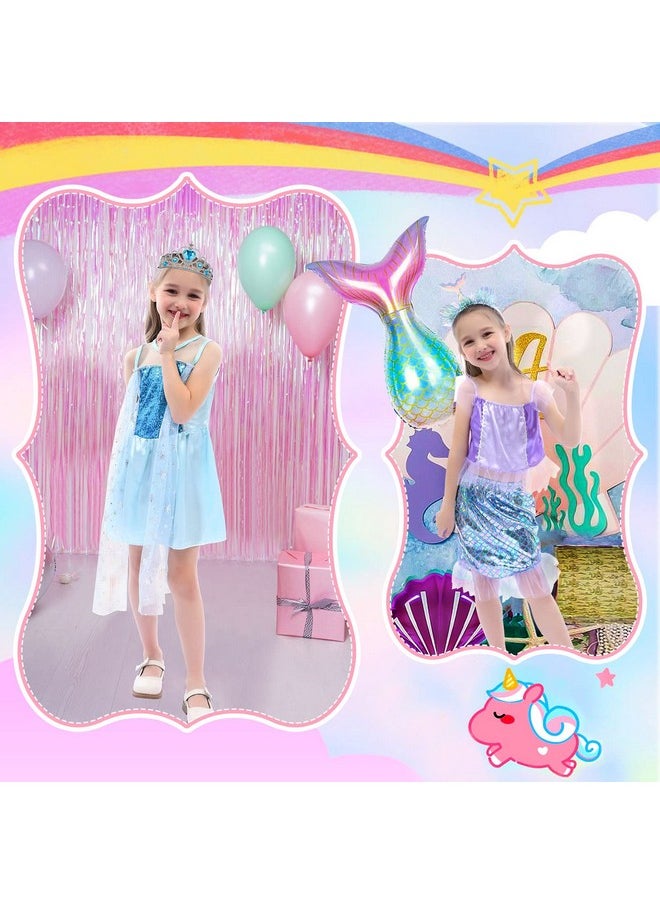 Princess Dress Up Clothes For Little Girls Dress Up Trunk Set Elsa Mermaid Snow Princess Belle Sleeping Beauty Pretend Play Costume Halloween Christmas Birthday Gift For Toddler Girls Age 3 6