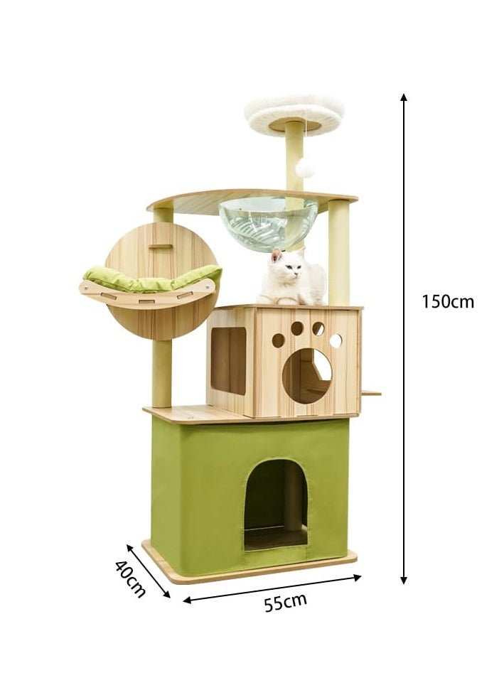 Cat scratching tower Cat tree size: height 150 cm, width 40 cm, length 60 cm