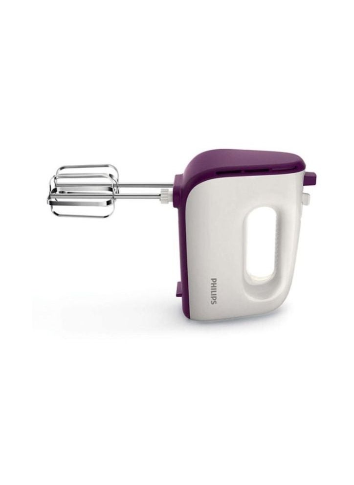 Philips HR3740/00 Mixer Daily with 5 speeds and Turbo, Stainless Steel Hooks, 400W, White