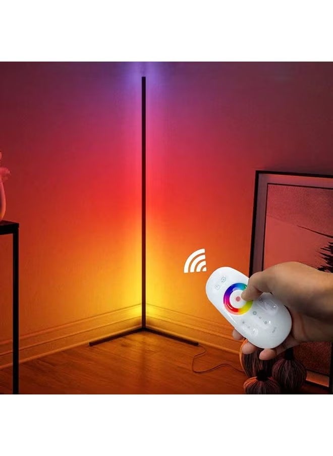 Remote Control RGB LED Corner Floor Lamp Red/Yellow