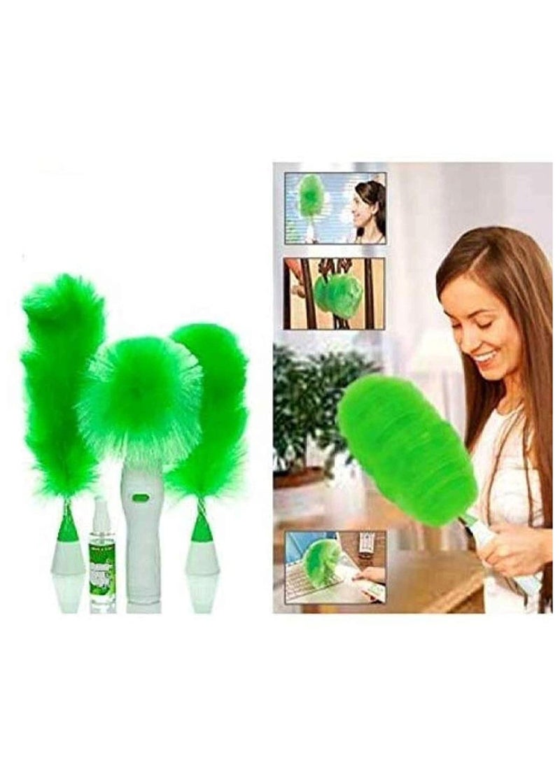 Handheld Electric Cleaning Brush Set - Motorized Feather Spin Duster for Home, Office & Car, Battery-Powered, Swivel Dust Cleaner