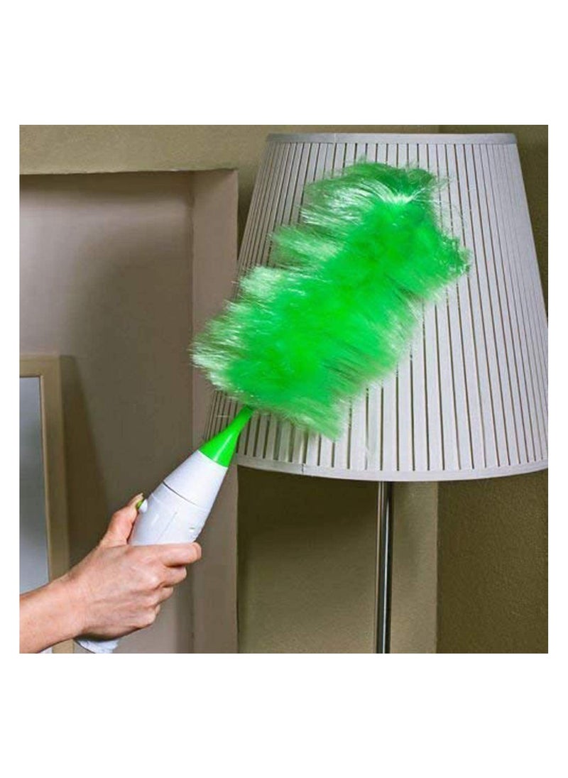 Handheld Electric Cleaning Brush Set - Motorized Feather Spin Duster for Home, Office & Car, Battery-Powered, Swivel Dust Cleaner