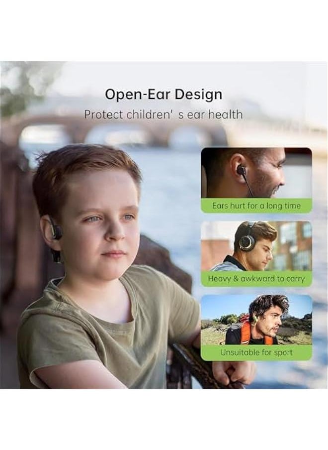 IFECCO Kids Wireless Headphones - Kids Bluetooth Air Conduction Open Ear Headphones with Mic,Ultra-Light,IPX5 Waterproof and Safer for Children Wireless Headphones,Perfect for School Travel Gifts