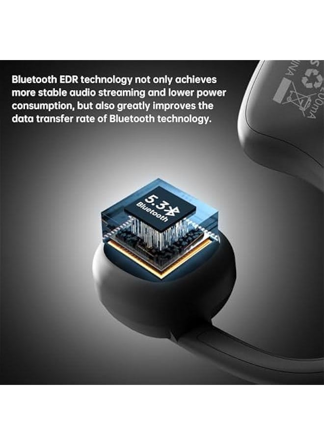 IFECCO Kids Wireless Headphones - Kids Bluetooth Air Conduction Open Ear Headphones with Mic,Ultra-Light,IPX5 Waterproof and Safer for Children Wireless Headphones,Perfect for School Travel Gifts