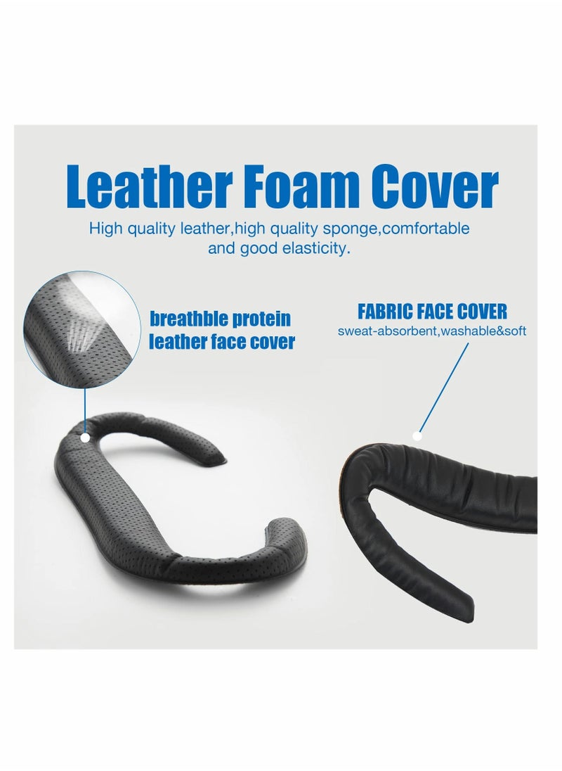 Comfortable and Stretchy VR Facial Vent Soft Interface Bracket with Anti-Leakage Light PU Leather Foam Face Replacement Pads Custom Comfort 6-in-1 Accessories for Oculus Quest 2