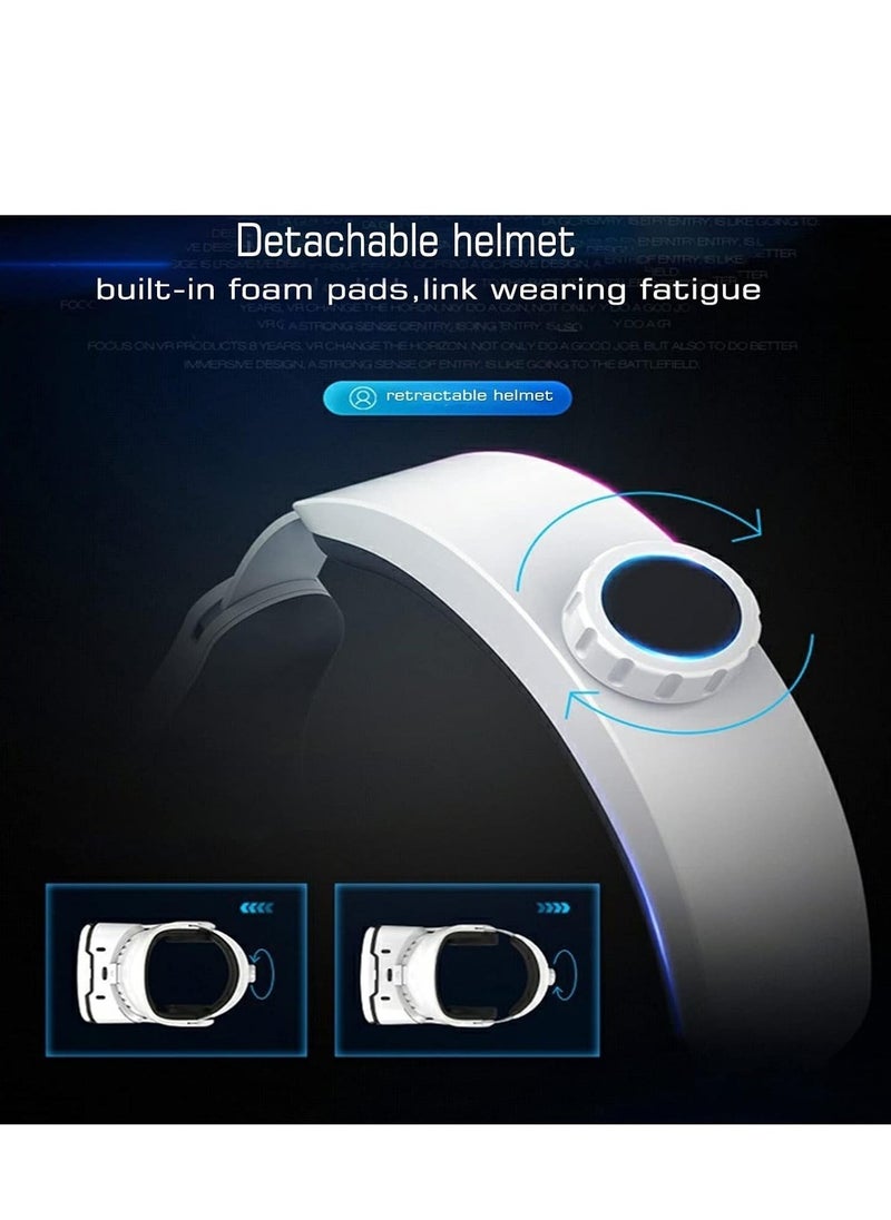 Virtual Reality VR Glasses 3D Headset Viar Device Smart Helmet Lenses Goggle Compatible for Mobile Phone Cell Smartphone Headphone for Children Family Friend Gifts