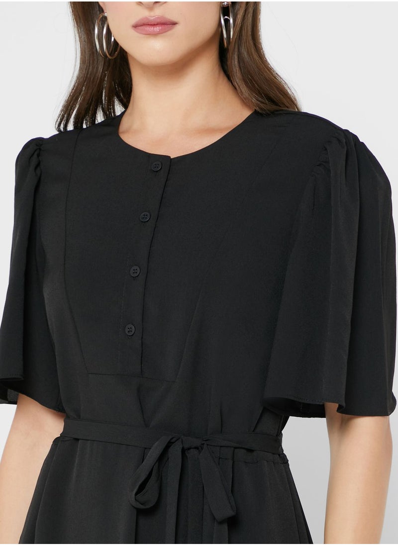 Pleated Knitted Dress
