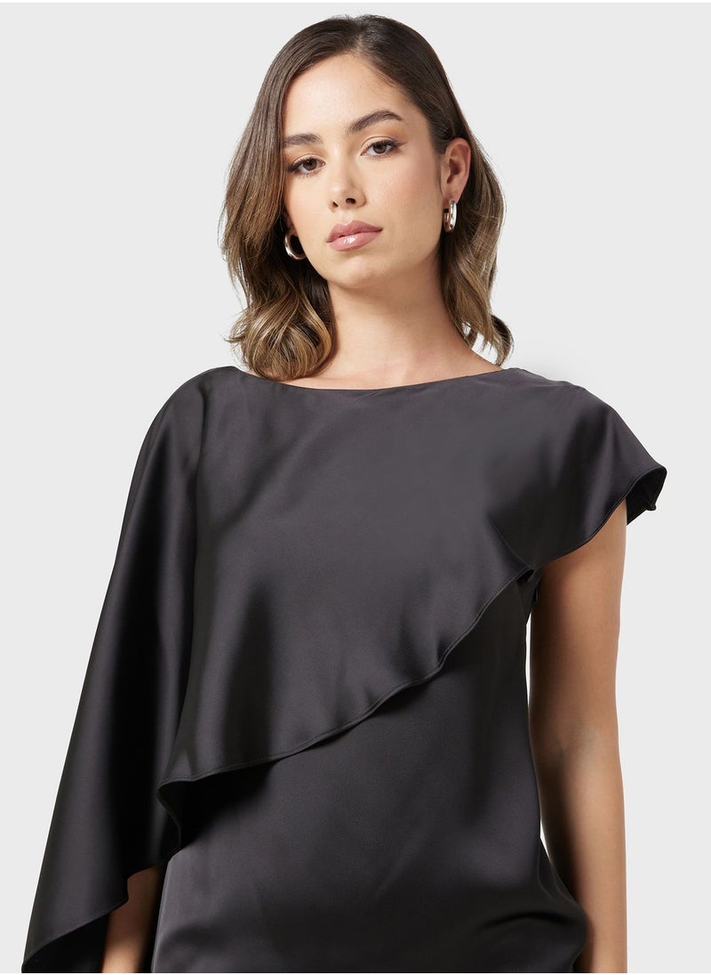 Bardot Ruffle Detail Dress