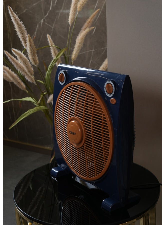 12 Inch 3 Speed Settings Box Fan 40 W CK2036 Royal Blue/Copper