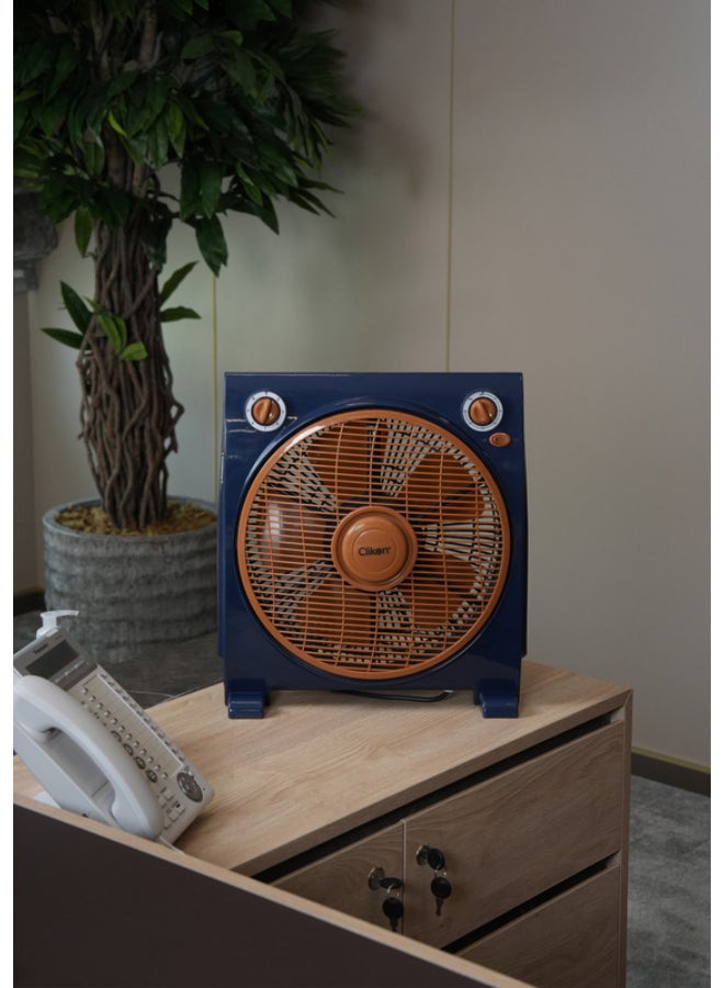 12 Inch 3 Speed Settings Box Fan 40 W CK2036 Royal Blue/Copper