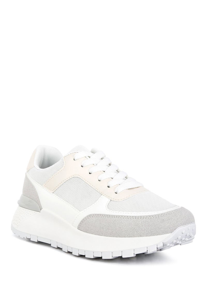 The Non-Ordinary Lace Up Sneakers in White