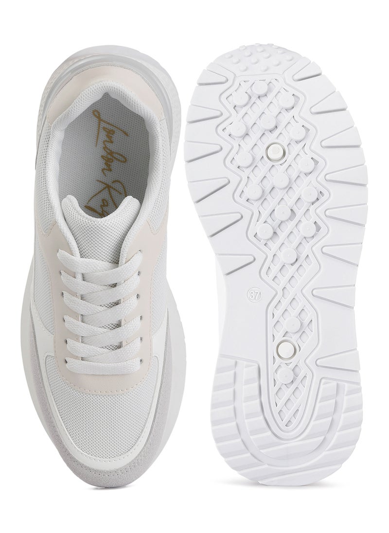 The Non-Ordinary Lace Up Sneakers in White
