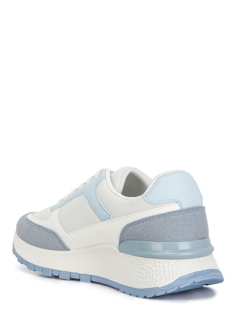 The Non-Ordinary Lace Up Sneakers in Sky Blue