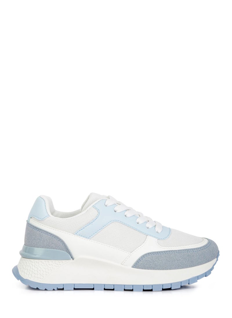 The Non-Ordinary Lace Up Sneakers in Sky Blue