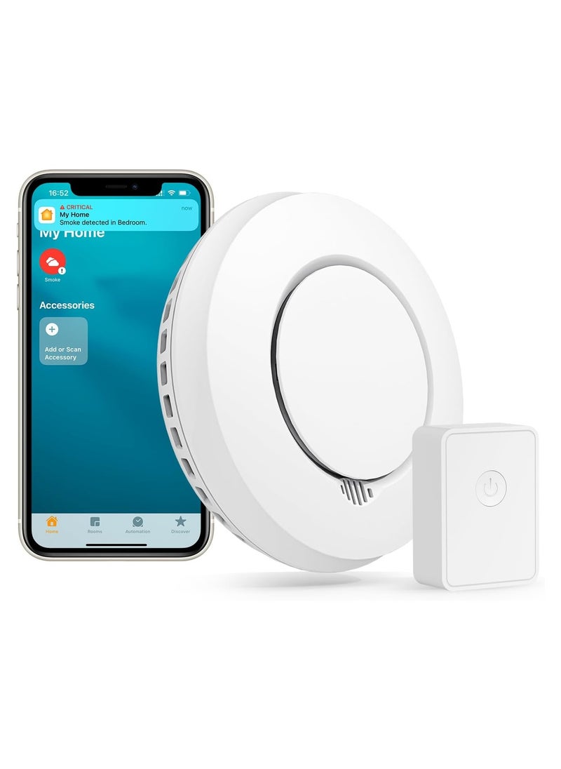 Meross Smart Smoke Detector WLAN Fire Alarm with Hub Works with Apple HomeKit